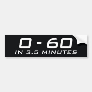 Autocollant De Voiture Zéro À Soixante En 3,5 Minutes