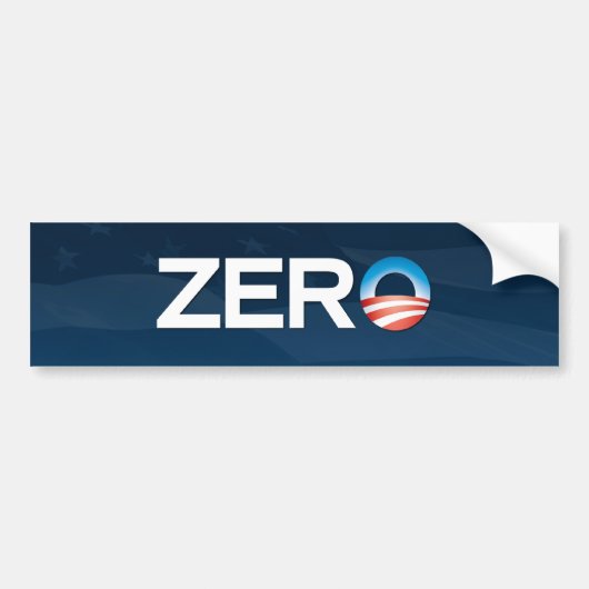 Autocollant De Voiture "Zéro" adhésif pour pare-chocs d'Obama (Devant)