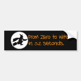 Autocollant De Voiture Zéro au style de silhouette de sorcière