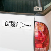 Autocollant De Voiture Zipper Merge Bumper Sticker (Sur camion)