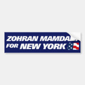 Autocollant De Voiture Zohran Mamdani for NYC 2025 (Devant)