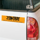 AUTOCOLLANT DE VOITURE ZOMBI (Sur camion)
