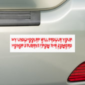 Autocollant De Voiture Zombi Bumpersticker (En voiture)