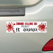 Autocollant De Voiture Zombi tuant 101 (COURSE ! ! !) (En voiture)