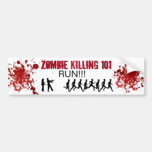 Autocollant De Voiture Zombi tuant 101 (COURSE ! ! !)