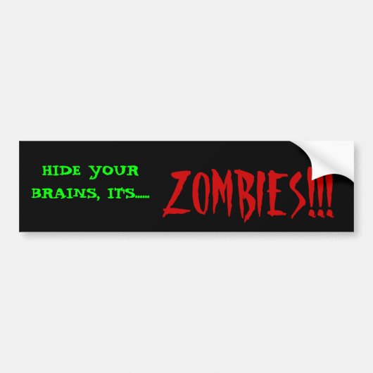 Autocollant De Voiture Zombis ! ! (Devant)