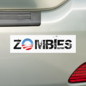 Autocollant De Voiture Zombis d'Obama (En voiture)