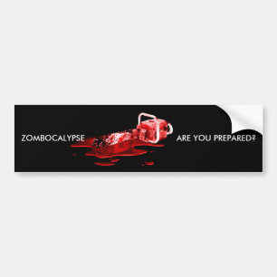 Autocollant De Voiture ZOMBOCALYPSE, ÊTES-VOUS DISPOSÉS ? bumpersticker