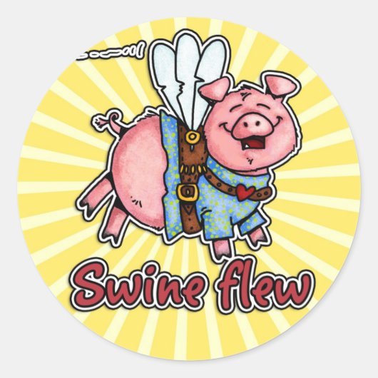 autocollant de vol de porc (Devant)