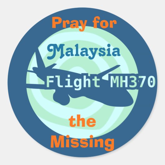 Autocollant de vol malaisien (Devant)
