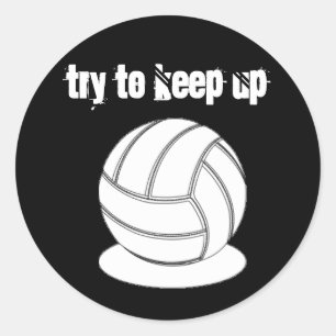 Autocollant de volleyball-Essayez de rester debout