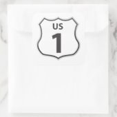 Autocollant de voyage de la route 1 des États-Unis (Sac)