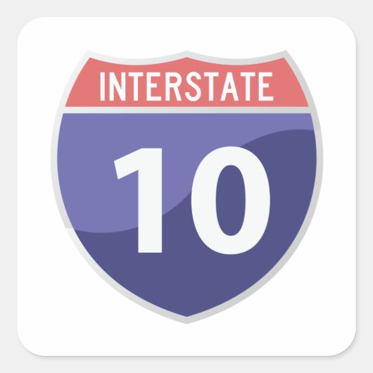 Autocollant de voyage de l'autoroute Interstate 10 (Devant)