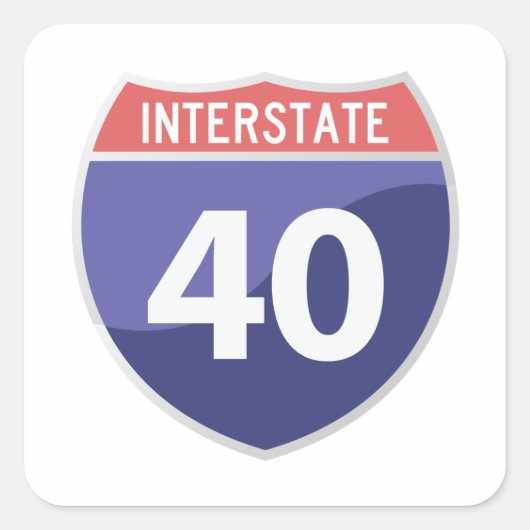 Autocollant de voyage de l'autoroute Interstate 40 (Devant)