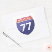 Autocollant de voyage de l'autoroute Interstate 77 (Enveloppe)