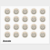 Autocollant de voyage de Noël Boho Compass (Feuille)