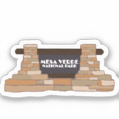 Autocollant de voyage du parc national Mesa Verde (Recto)