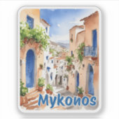 Autocollant de voyage Mykonos Grèce (Devant)