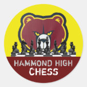 AUTOCOLLANT D'ÉCHECS DE HAMMOND HIGH (Devant)
