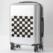 Autocollant d'échiquier sur mesure Noir & Blanc An (Sur valise)