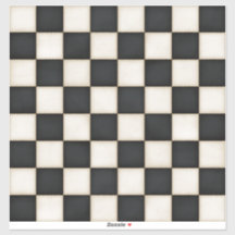 Autocollant d'échiquier sur mesure Noir & Blanc An