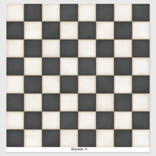 Autocollant d'échiquier sur mesure Noir & Blanc An