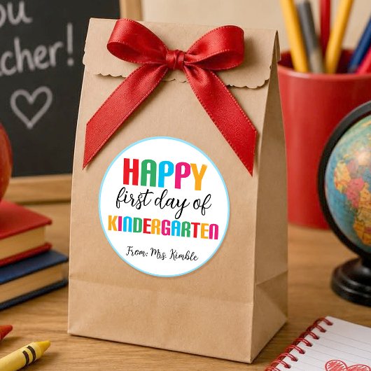 Autocollant d'école maternelle coloré