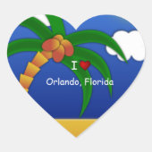 autocollant décoratif "I Love Orlando, Florida" (Devant)