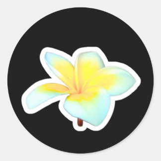 Autocollant découpé à la forme de fleur de frangip
