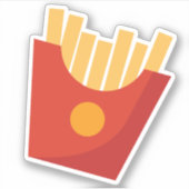 Autocollant découpé de frites de fast-food (Devant)