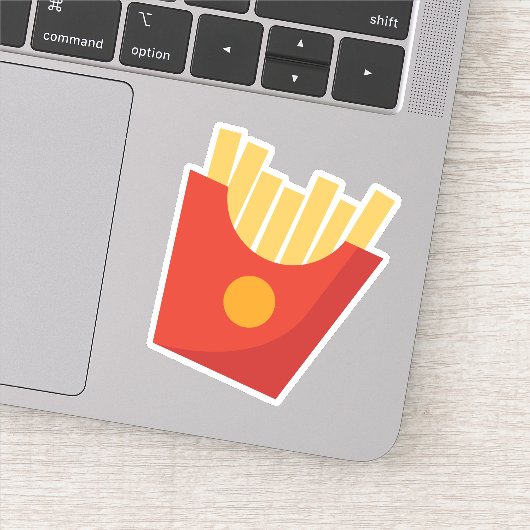 Autocollant découpé de frites de fast-food (Détail)