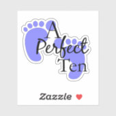 Autocollant découpé empreintes de pied de bébé gar (Feuille)