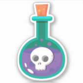 Autocollant découpé en forme de bouteille de potio (Devant)