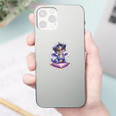 Autocollant découpé en forme de dragon masqué de m (Téléphone)