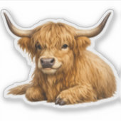 Autocollant découpé Highland Cattle (Devant)