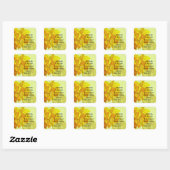Autocollant d'Écriture des jonquilles jaunes (Feuille)