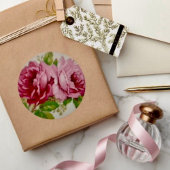 Autocollant d'élégance vintage Rose de chou