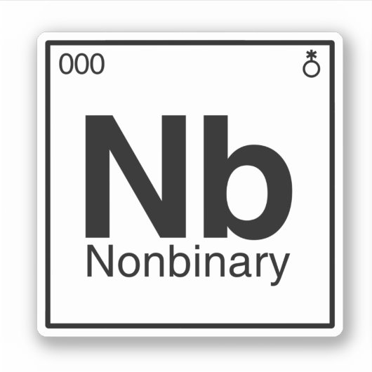 Autocollant d'élément non binaire (Devant)