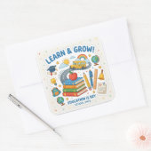 Autocollant d'élément scolaire mignon Apprendre & (Enveloppe)