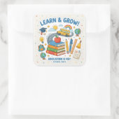 Autocollant d'élément scolaire mignon Apprendre & (Sac)