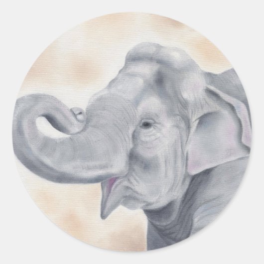 Autocollant d'éléphant asiatique (Devant)