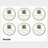 Autocollant d'emballage cadeau rustique bohème mod (Feuille)