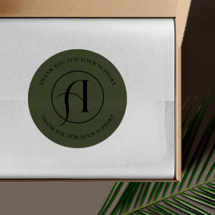 Autocollant d'emballage d'entreprise à logo rond m