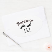 Autocollant demi-marathon pieds nus (Enveloppe)