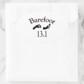 Autocollant demi-marathon pieds nus (Sac)