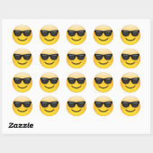 Autocollant d'emoji de lunettes de soleil (Feuille)