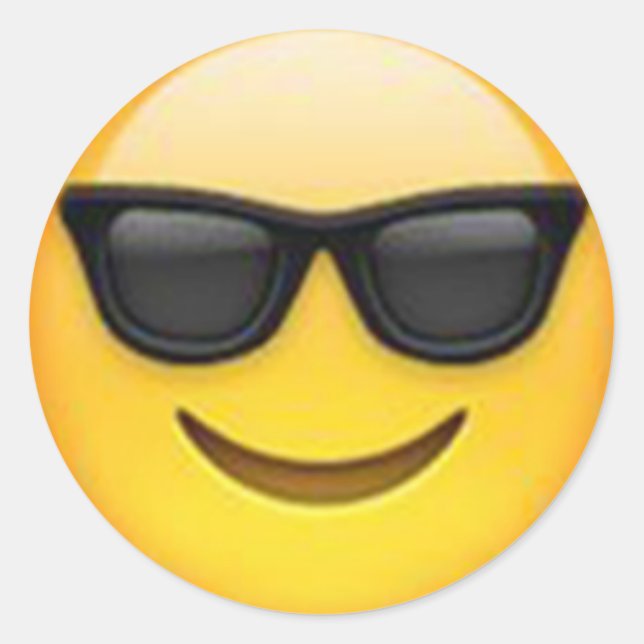 Autocollant d'emoji de lunettes de soleil (Devant)