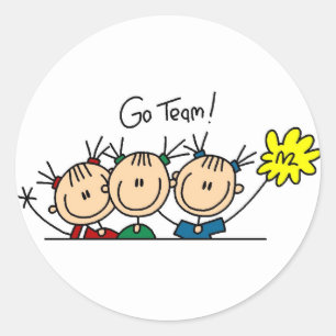 Autocollant d'encouragement pour l'équipe