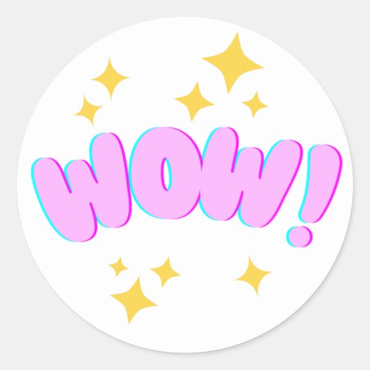 Autocollant d'encouragement « WOW ! » (Devant)