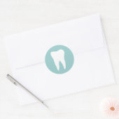 Autocollant dentaire de bureau avec le logo blanc (Enveloppe)